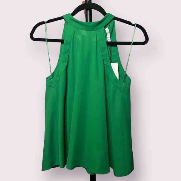 Zara TRF Green Halter Blouse w/ Neck Tie - Picture 7 of 12